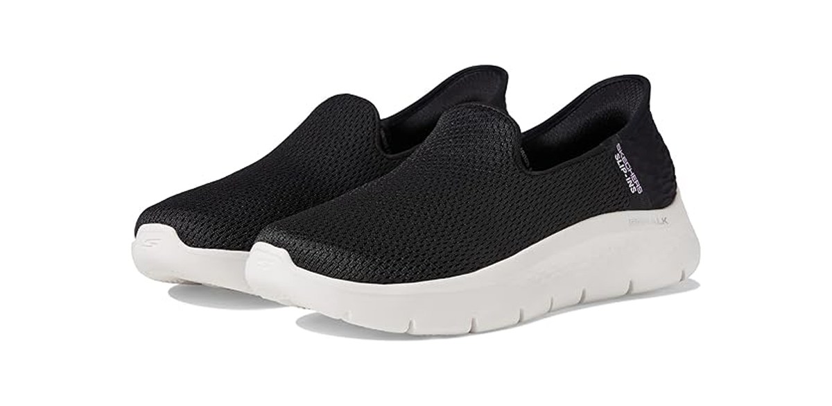 Skechers Women's Hands Free Slip-ins Go Walk Flex-relish(black-white)