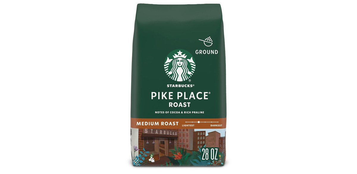 Starbucks Ground Coffee, Medium Roast Coffee, Pike Place Roast