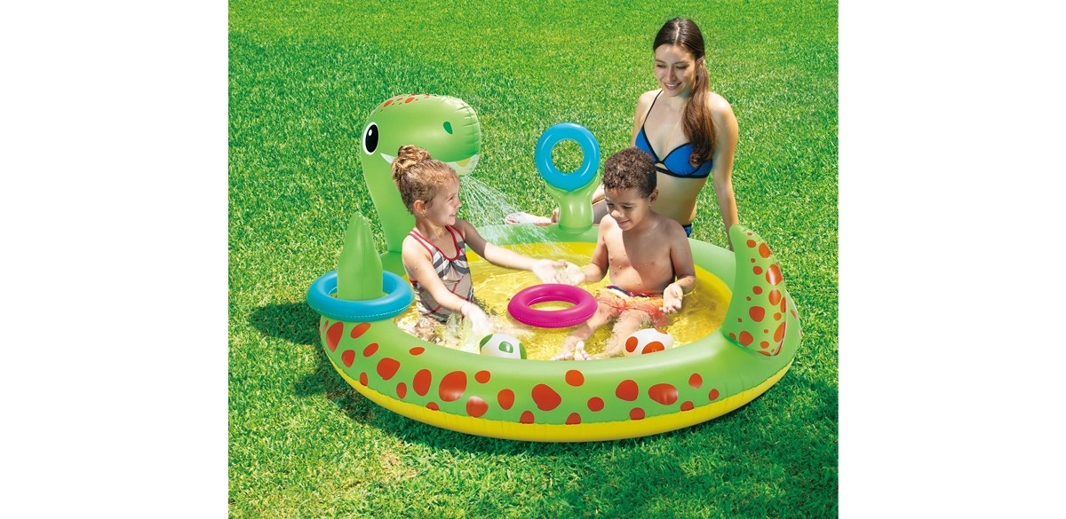 Summer Waves Inflatable Dino Spray Pool