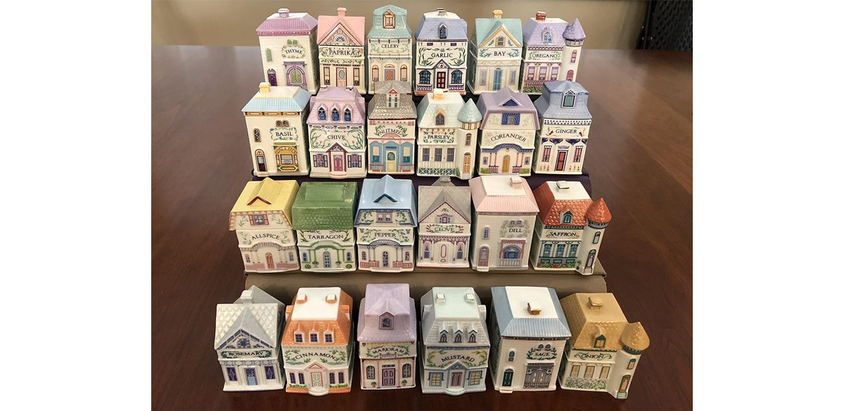The Lenox Spice Village 24pc Set Plus Wood Rack
