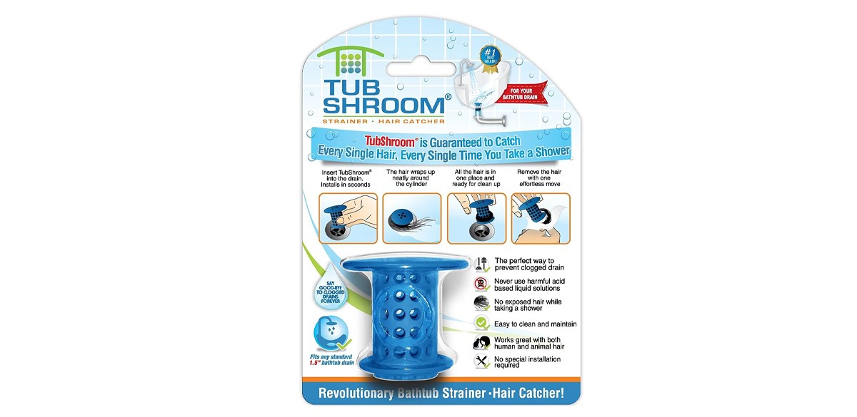 TubShroom Revolutionary Hair Catcher and Drain Protector