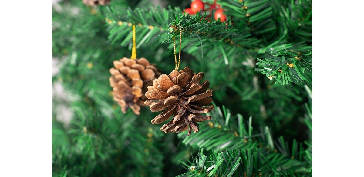 Whaline 25 Pcs 1.6-2.4 Inches Christmas Pine Cones Decoration