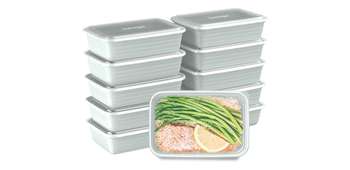 Bentgo 20-Piece Lightweight, Durable, Reusable, BPA-Free, 1-Compartment Containers