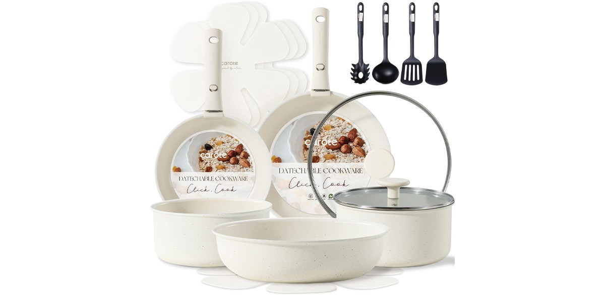 CAROTE 17pcs Pots and Pans Set