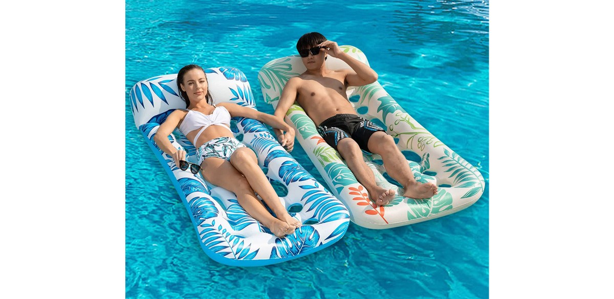 GVDV Inflatable Pool Float Lounge, 2Pack