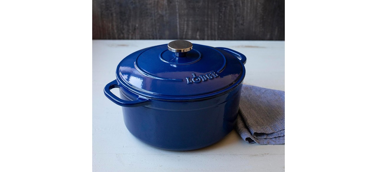 Lodge 6.5 Quart Enameled Cast Iron Dutch Oven with Lid