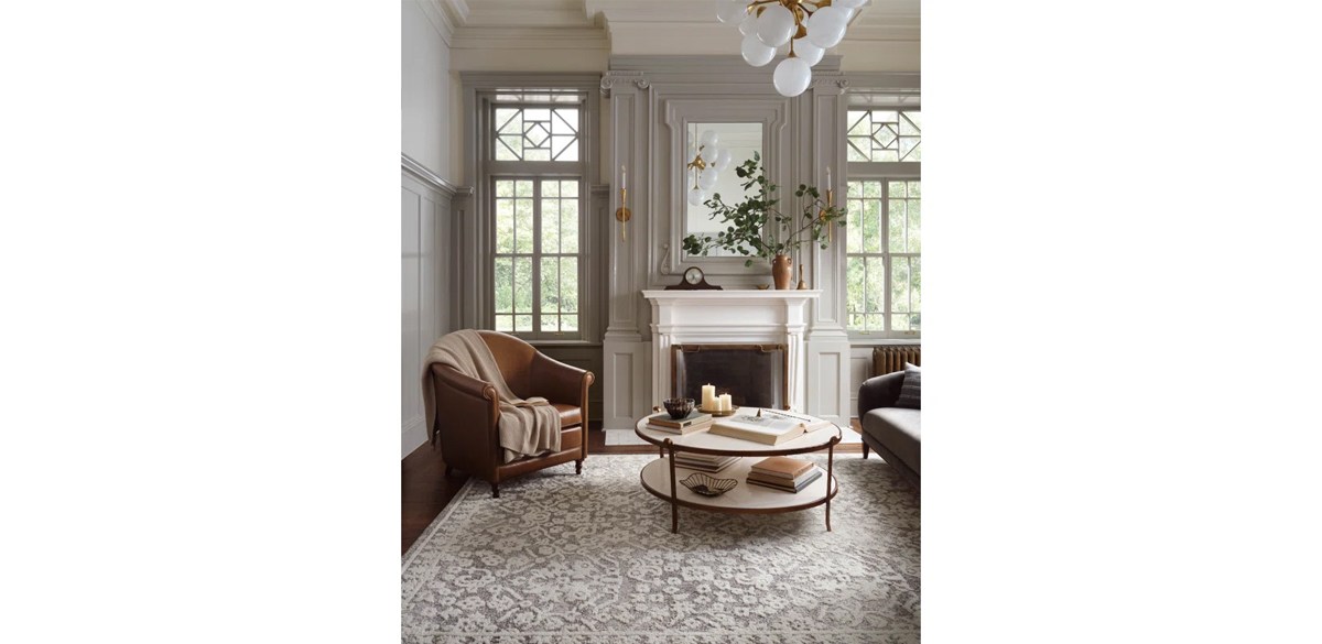 Magnolia Home by Joanna Gaines x Loloi Gigi Grey-Ivory Area Rug