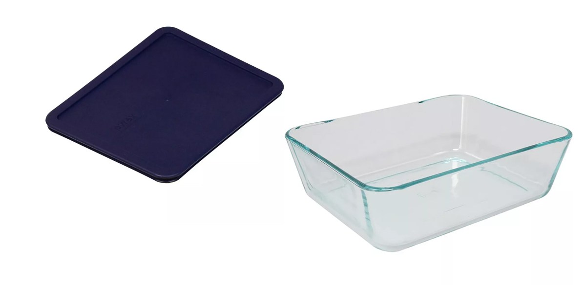 Pyrex 11 Cup Storage Plus Rectangular Dish With Plastic Cover