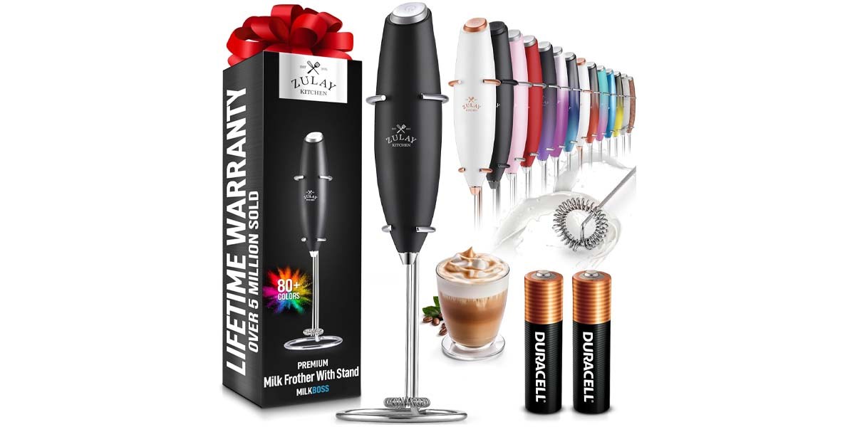 Zulay Kitchen Powerful Milk Frother Wand