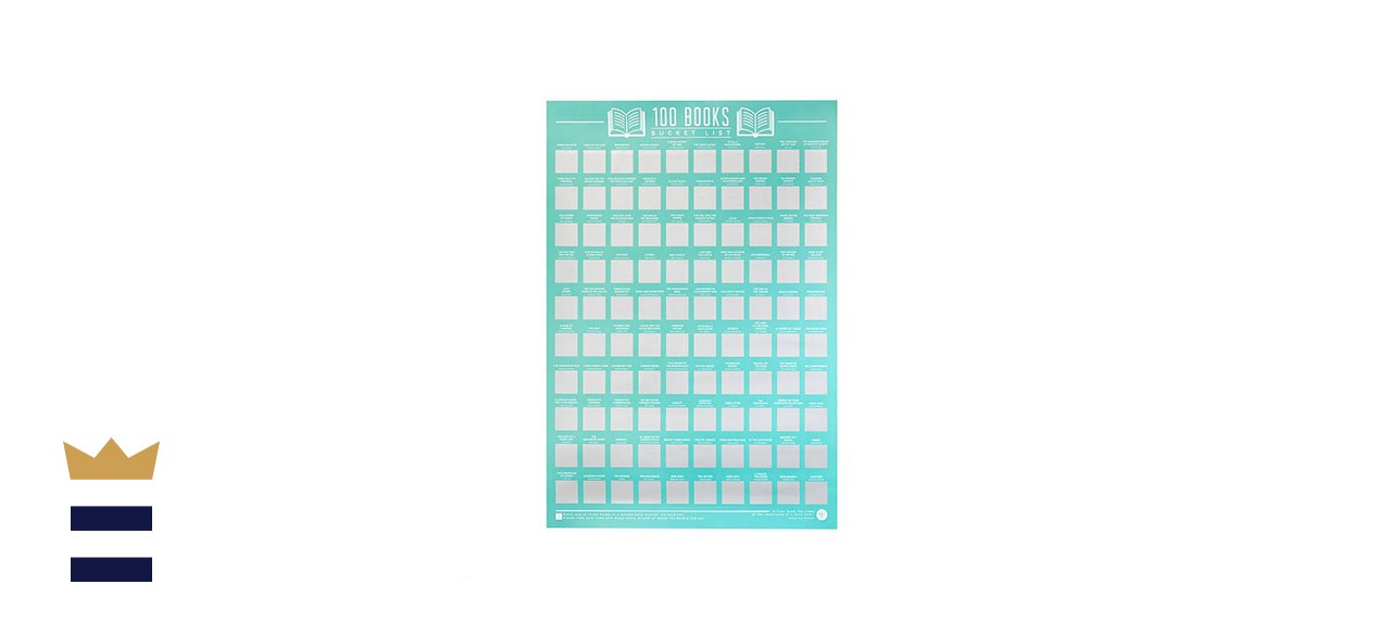 100 Books Scratch Off Poster