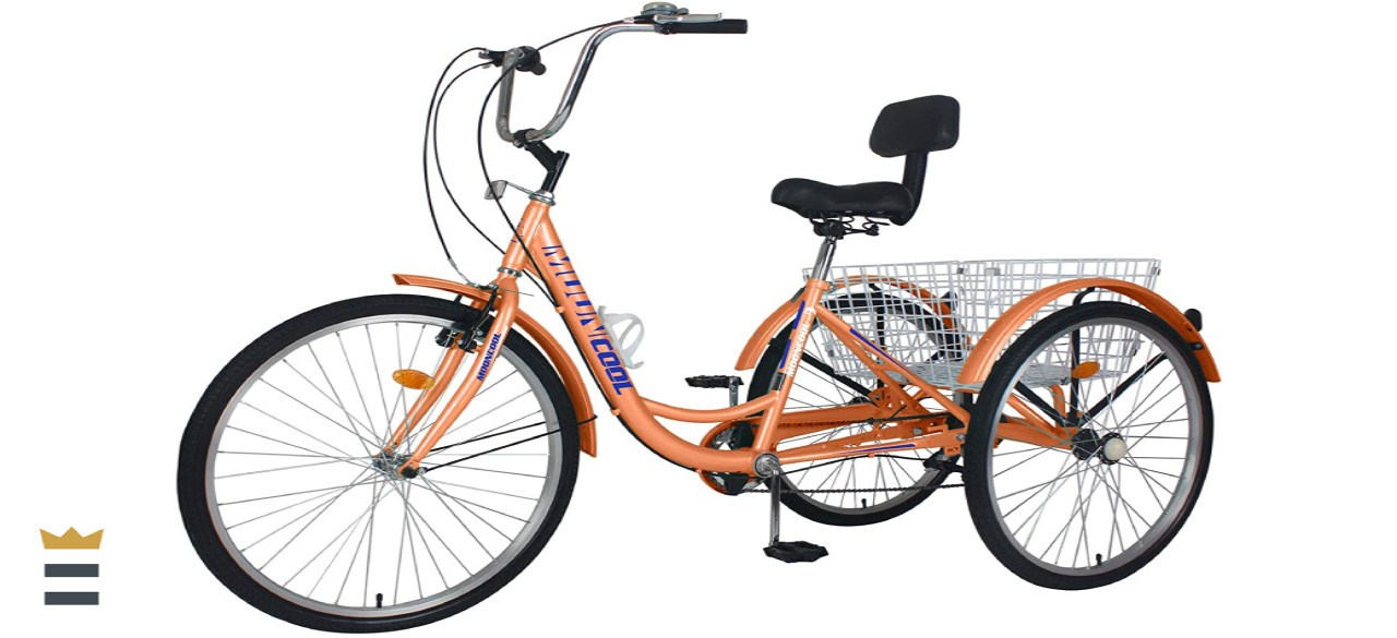 orange adult tricycle