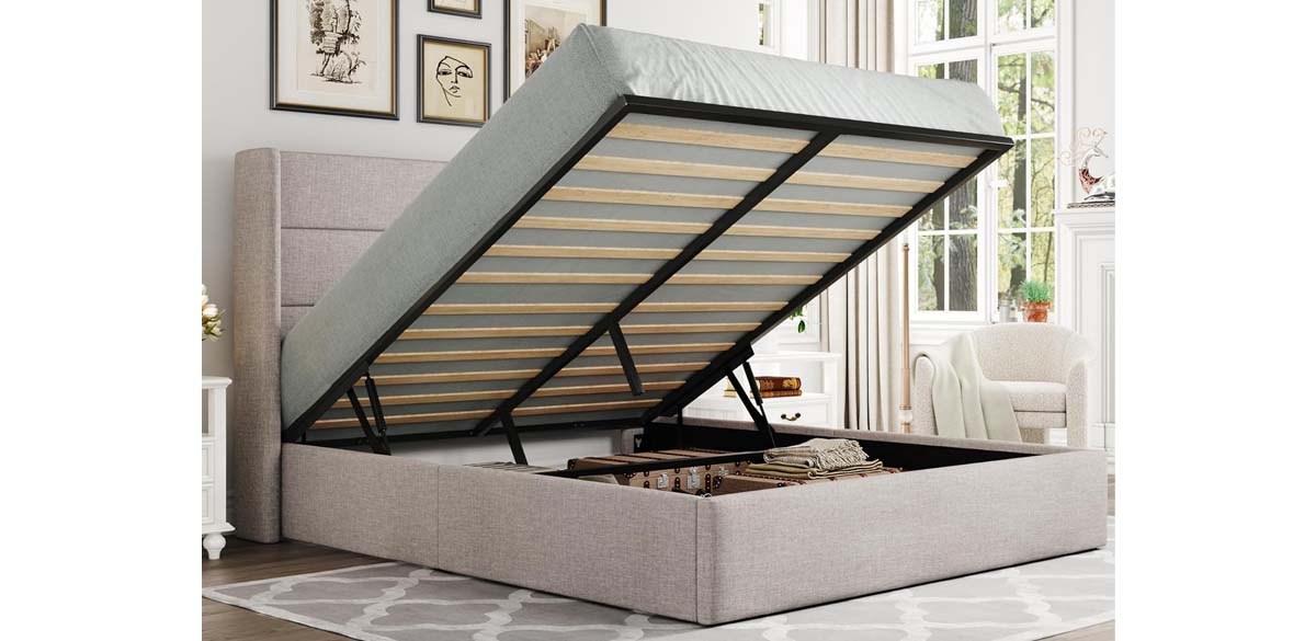 Allewie Queen Size Lift Up Storage Bed