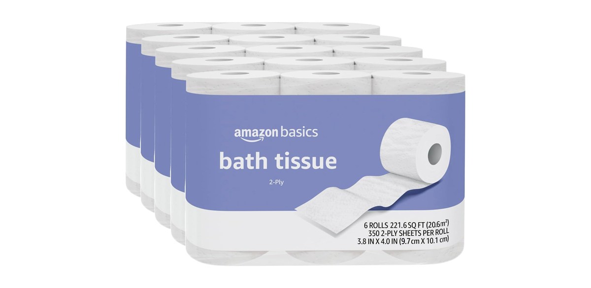  Amazon Basics 2-Ply Toilet Paper, 30 Rolls