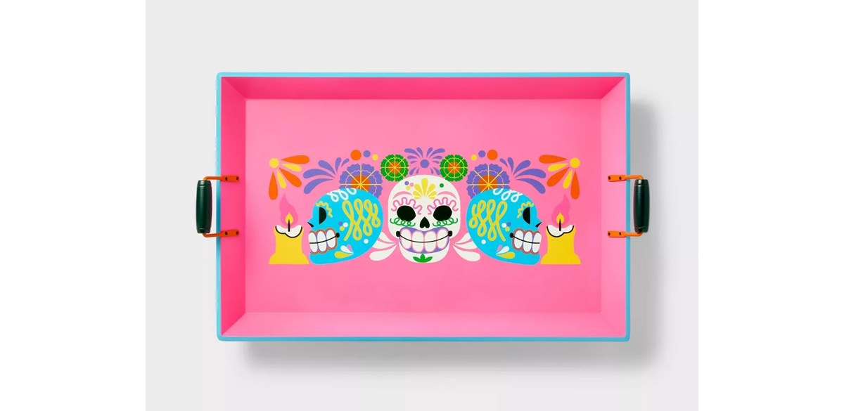 Día de Muertos Wood Serving Tray