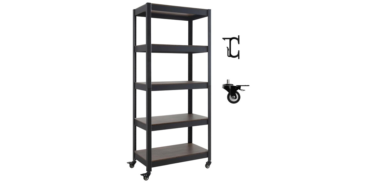 Homedant House Five-Tier Metal Rolling Cart