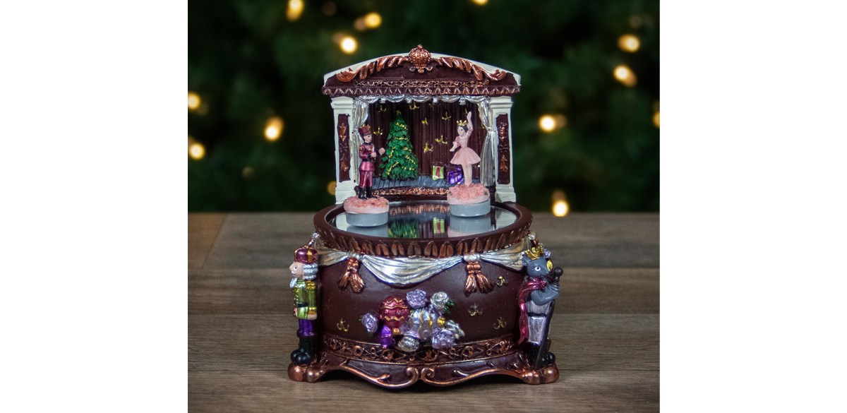 Northlight Dancing Nutcracker and Ballerina Music Box