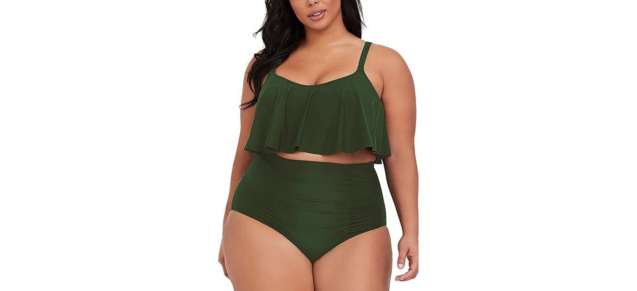 Person wearing Sovoyontee Two-Piece Bathing Suit