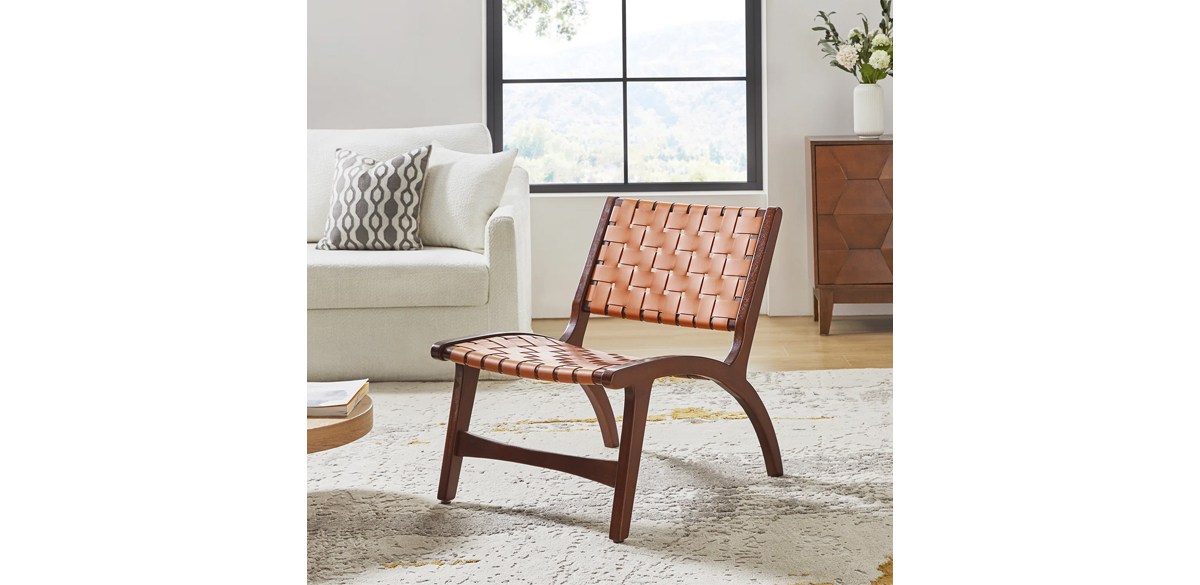 Steelside Allegheny Faux-Leather Accent Chair