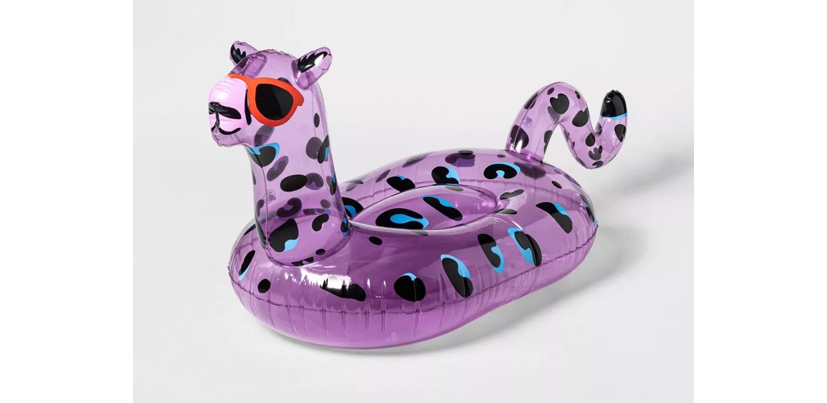 Sun Squad Purple Leopard Pool Float