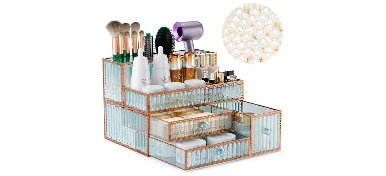 Youdepot Tempered Glass Makeup Organizer