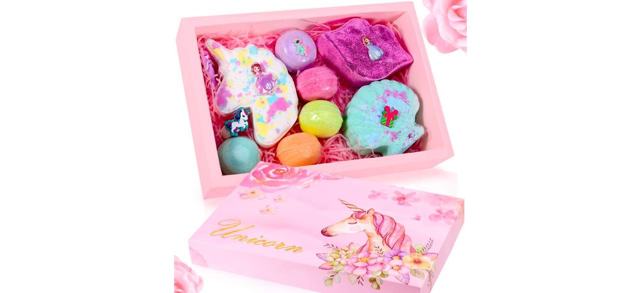 Various colorful bath bombs