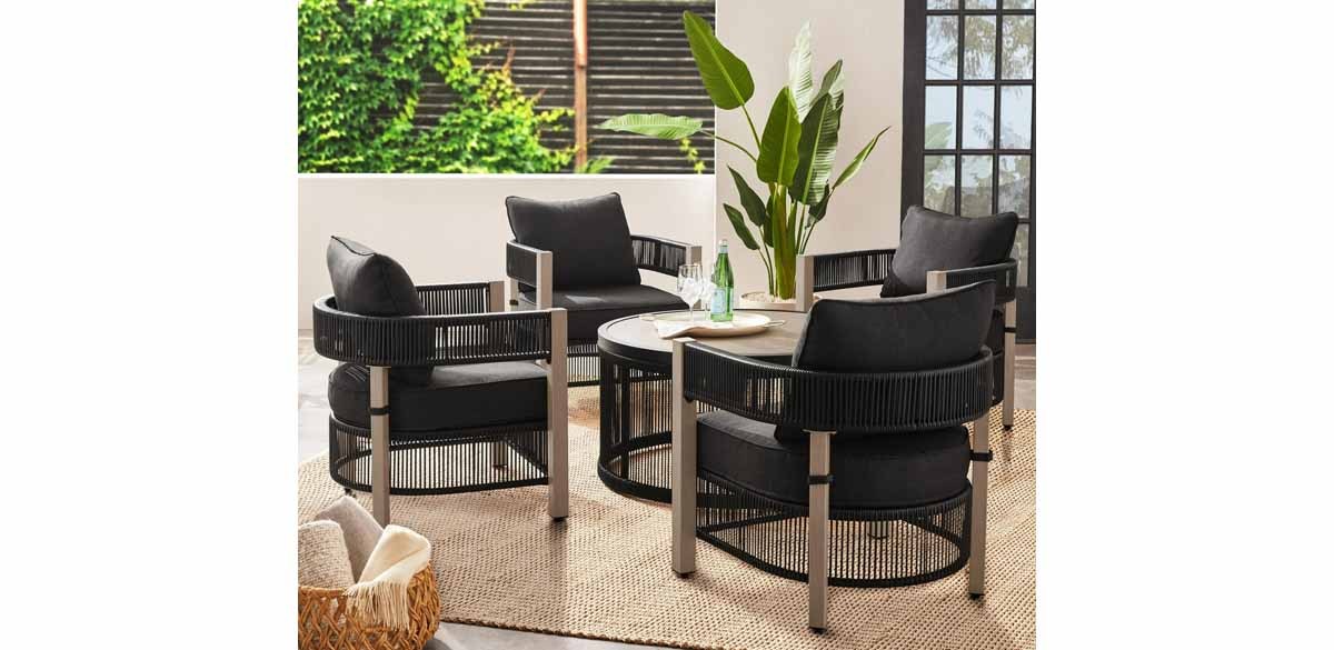 Better Homes & Gardens Tarren 5-Piece Wicker Outdoor Conversation Set