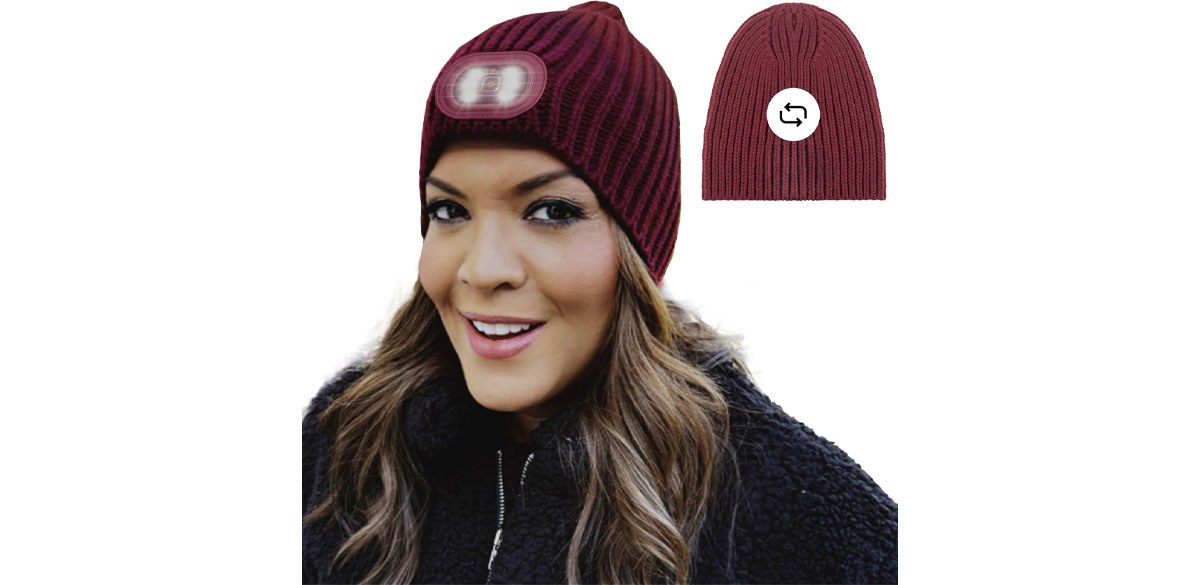 HEAD LIGHTZ® Rechargeable LED Beanie Hat