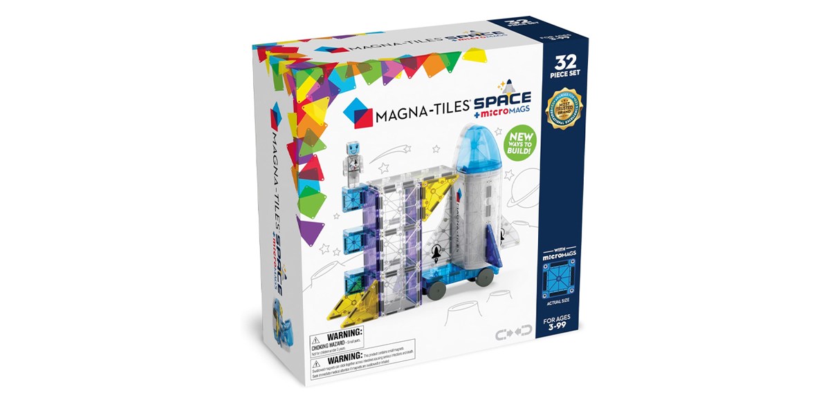 MAGNA-TILES Space 32-Piece Magnetic Construction Set