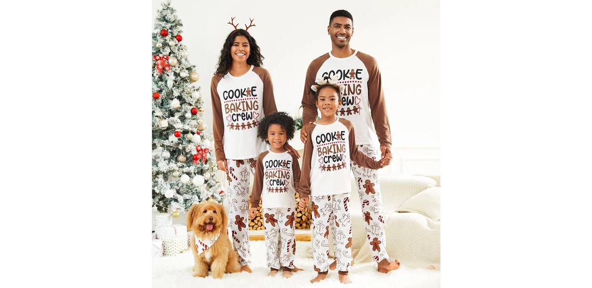 PatPat Gingerbread Man Matching Family Pajama Sets