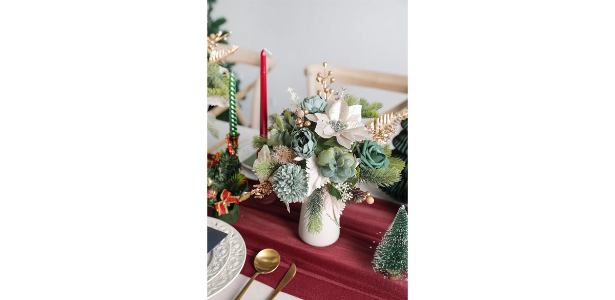 rongflower Christmas Artificial Flowers Combo Box Set