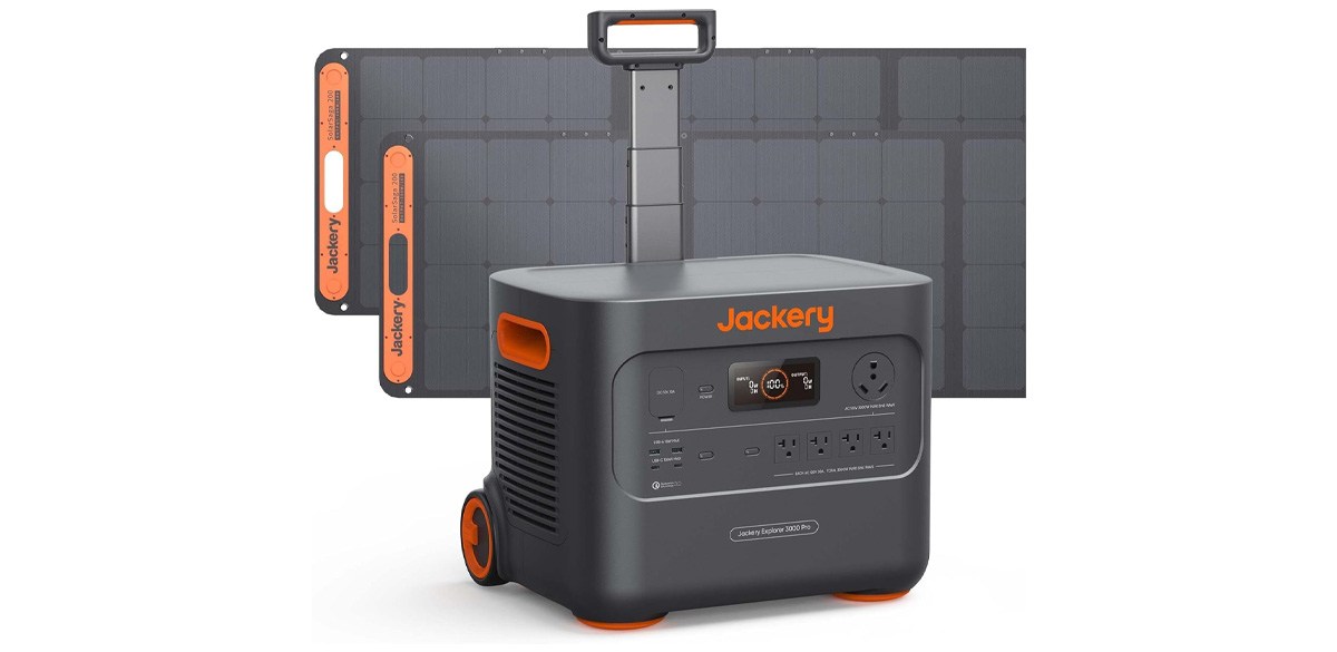 Jackery Solar Generator 3000 PRO 400W, 3024Wh Power Station
