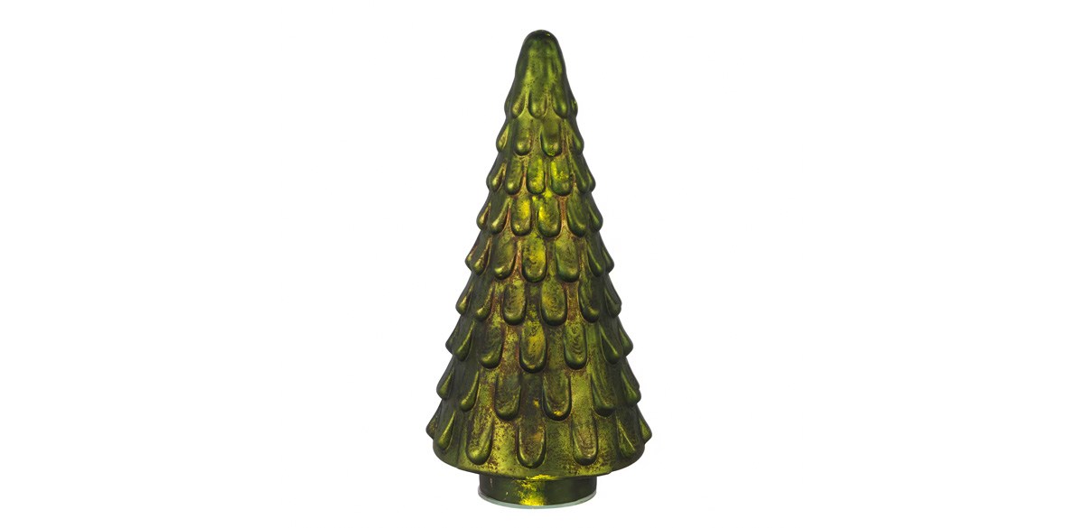 Green Glass Tree Decoration by Ashland