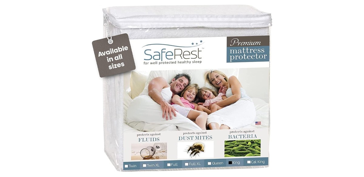 SafeRest 100% Waterproof King Size Mattress Protector