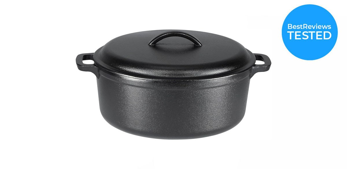 Amazon Basics Pre-Seasoned Cast Iron Dutch Oven