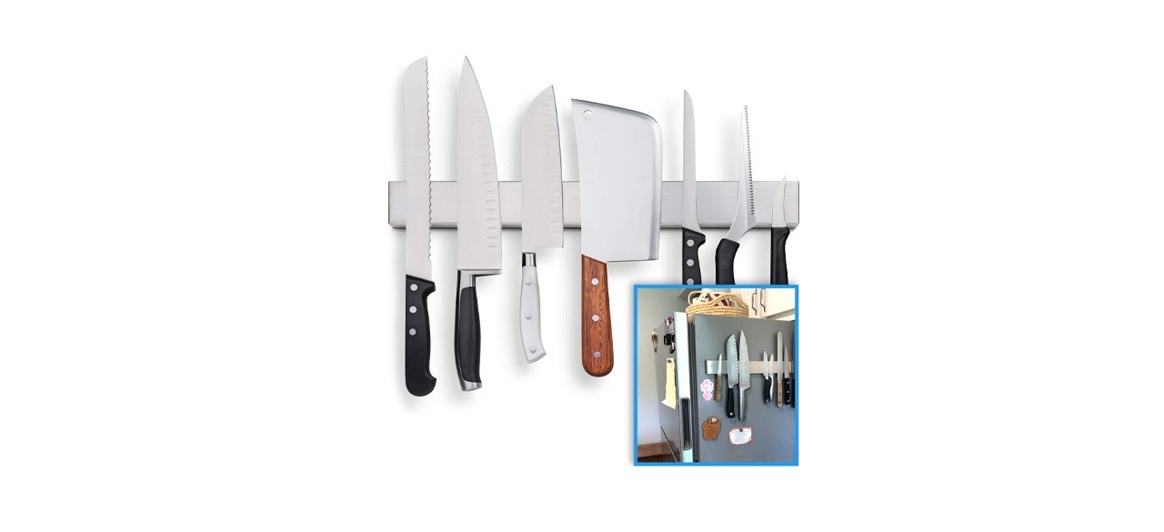 Fridge Applicable 17 Inch Stainless Steel Magnetic Knife Holder 