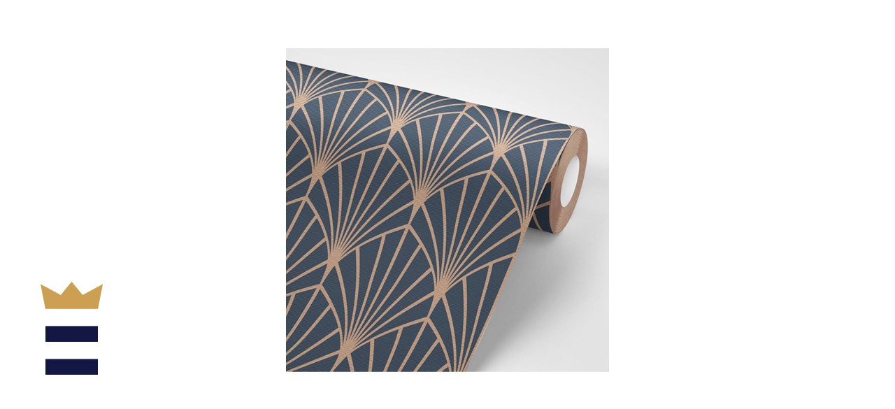 1920s Geometric Peel-and-Stick Dark Gatsby Art Deco Wallpaper