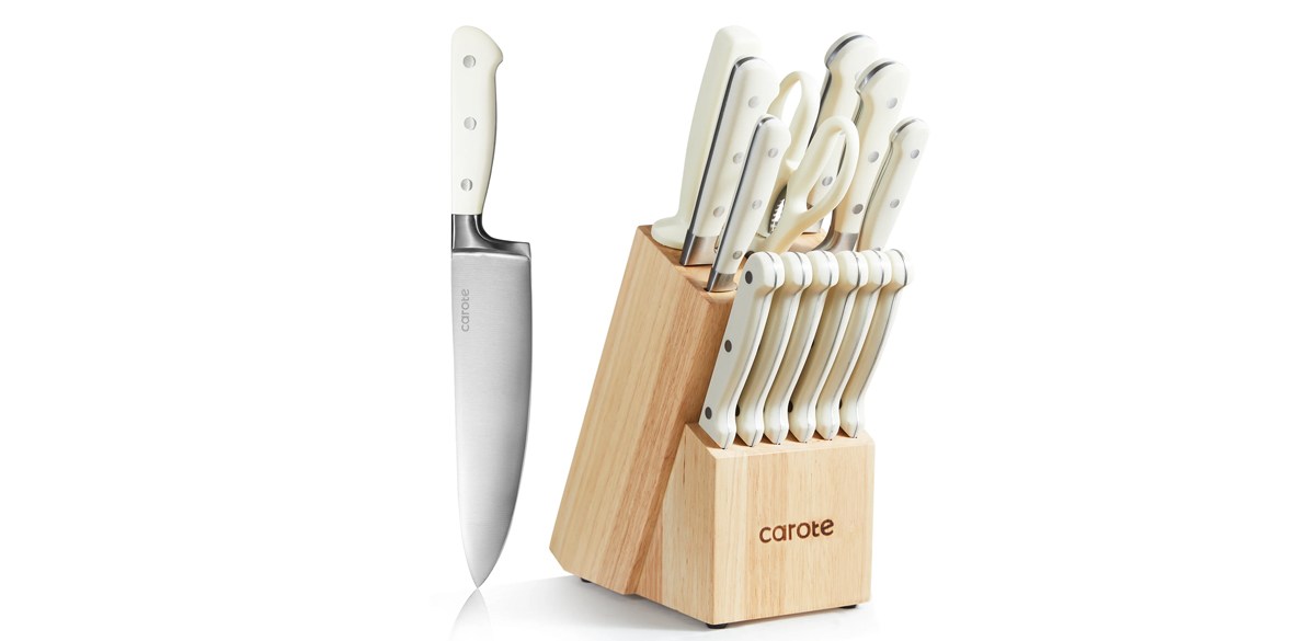 Carote14 Pieces Knife Set with Wooden Block