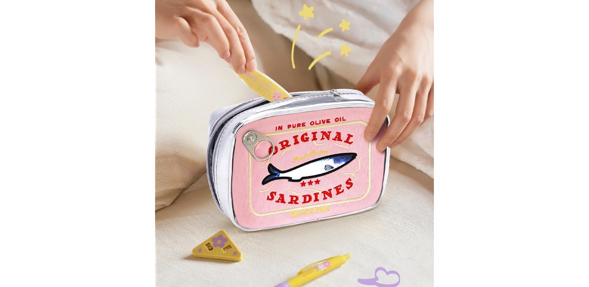 Cessfle Canned Sardines Makeup Bag