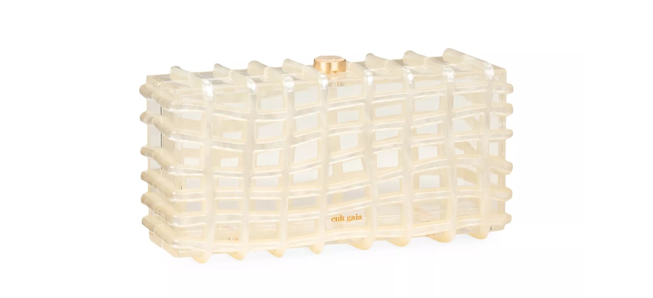 Cult Gaia Clutch on white background