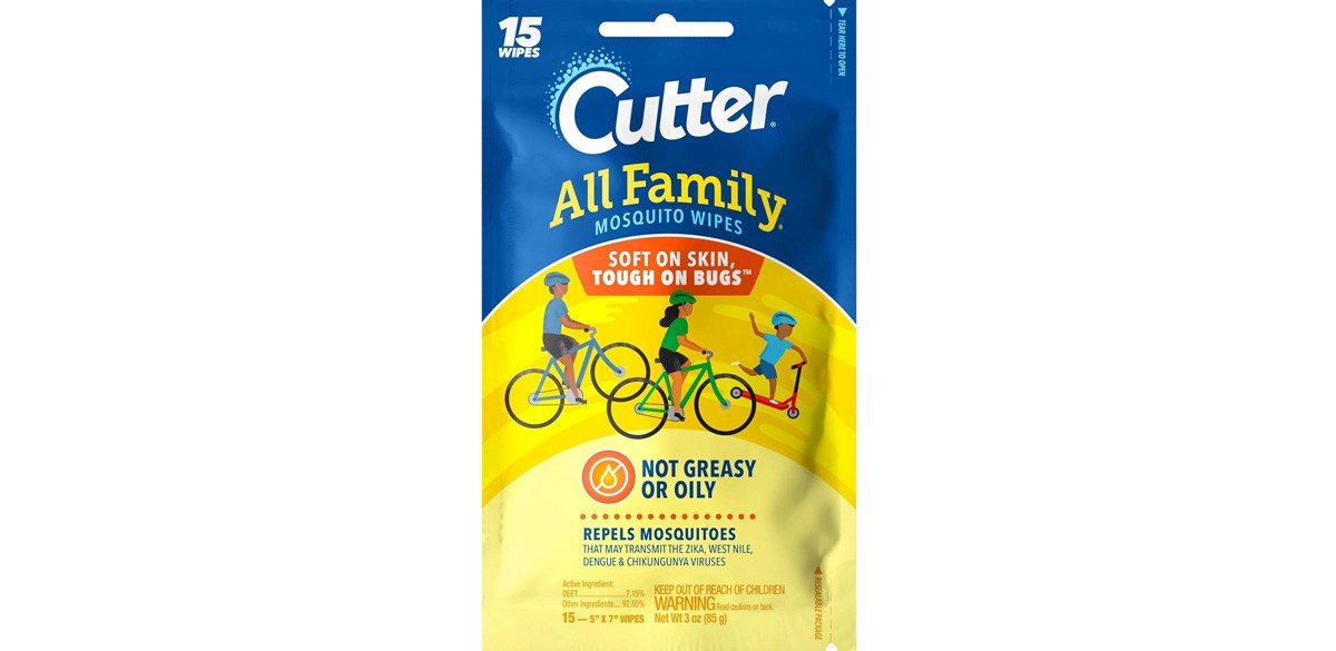 Cutter All Family Mosquito Wipes