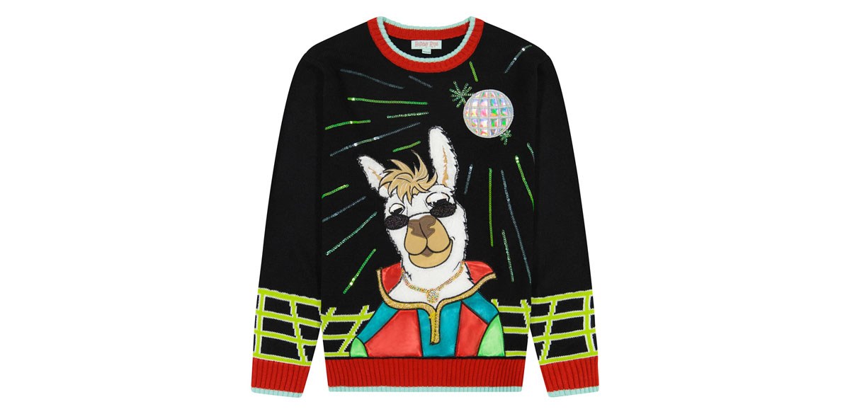 Disco Llama Holiday Sweater