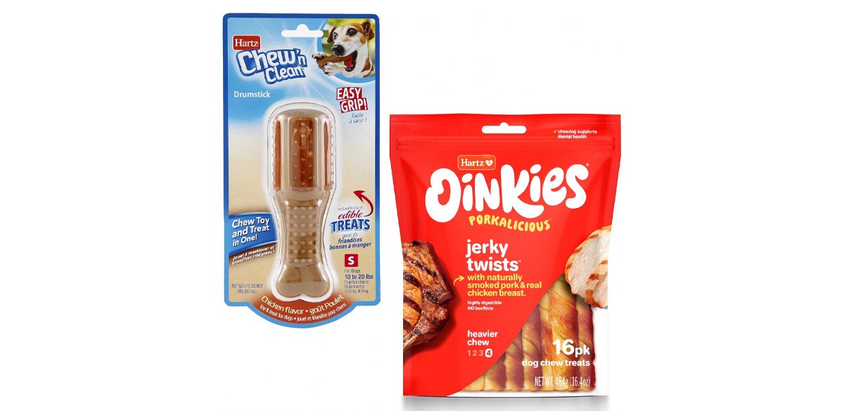Hartz Chew 'n Clean Chicken Flavored Drumstick Treat & Chew Toy