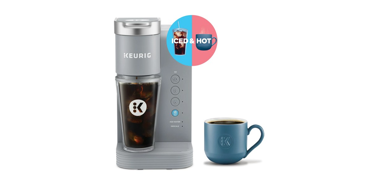 Keurig K-Iced Essentials Gray Iced and Hot Single-Serve K-Cup Pod Coffee Maker