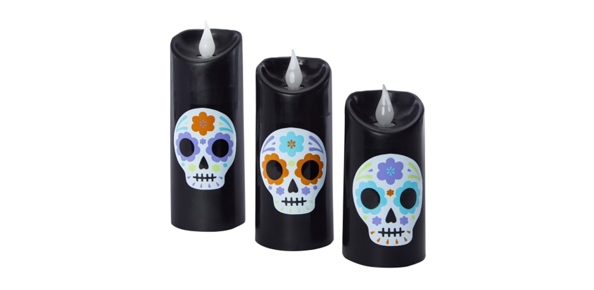 LED Flameless Halloween Candle Set 3-Count