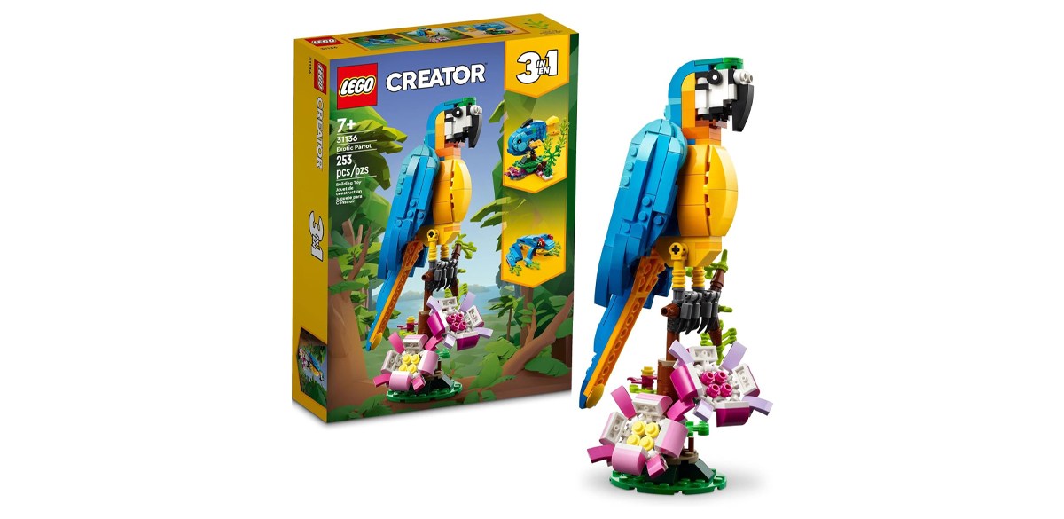 LEGO Creator 3 in 1 Exotic Parrot Building Toy Set