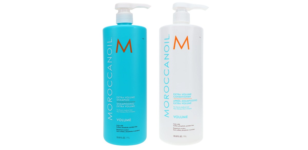 Moroccanoil Extra Volume Shampoo 33.8 oz & Extra Volume Conditioner 33.8 oz Combo Pack