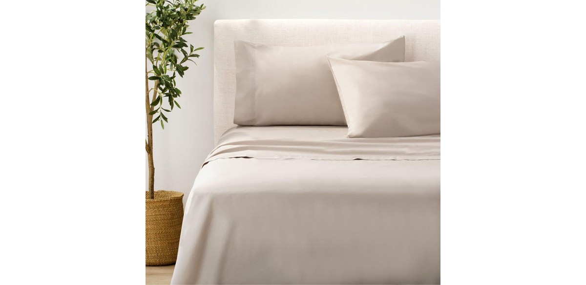 Nate Home Cotton Percale 3-Piece Sheet Set