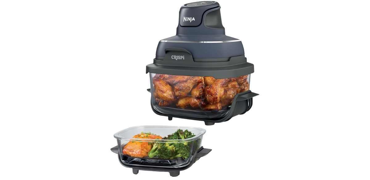 Ninja Crispi 4-in-1 Glass Air Fryer in Cyberspace Gray
