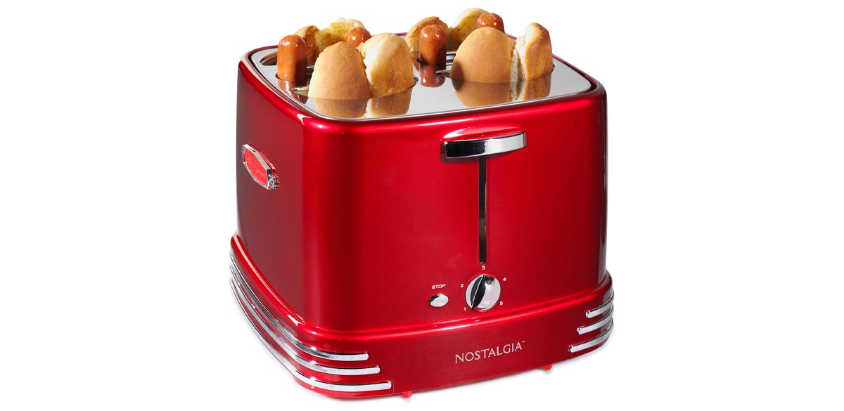 Nostalgia Four-Slot Hot Dog and Bun Toaster