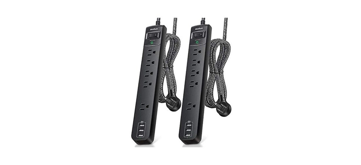 2 Pack Power Strip Surge Protector